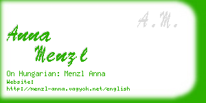 anna menzl business card